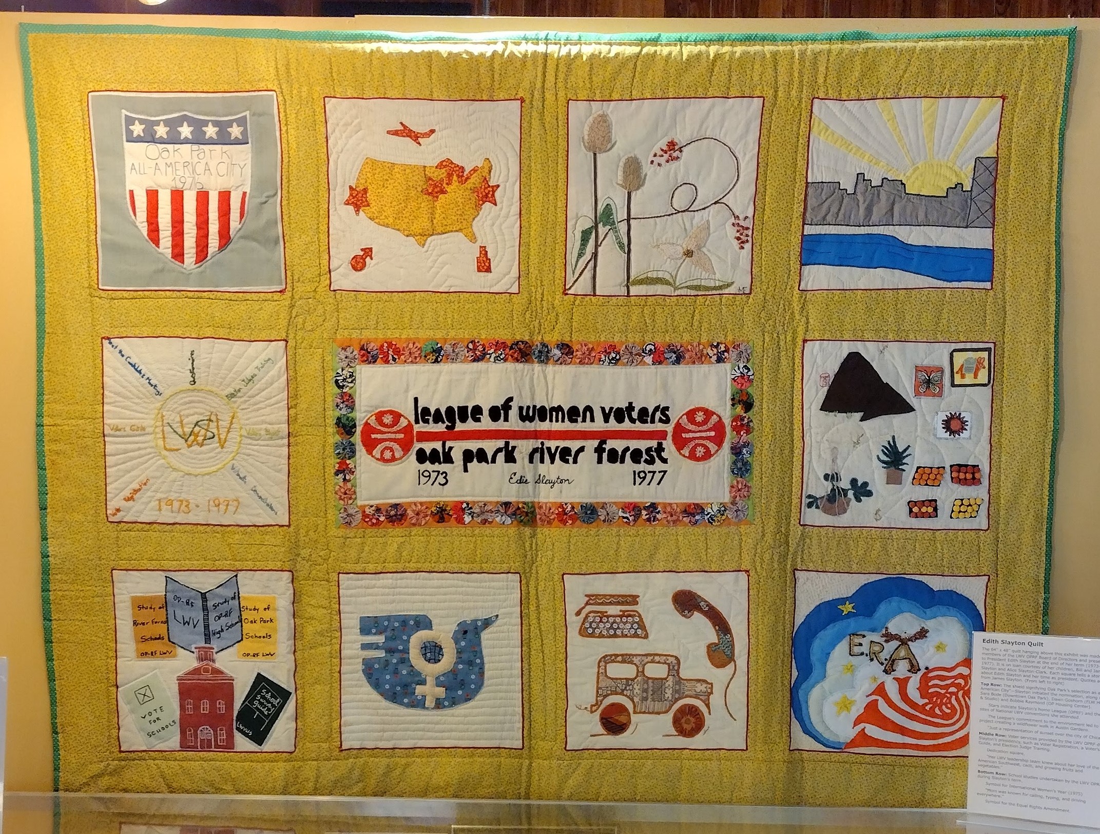 LWV quilt on display