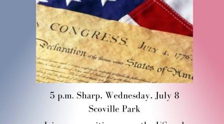 simultaneous reading of declaration of independence