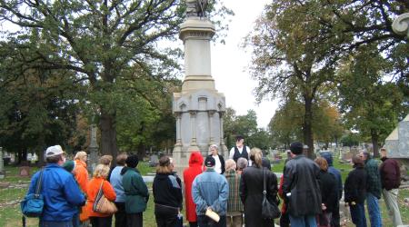 cemetery walk, druids monument