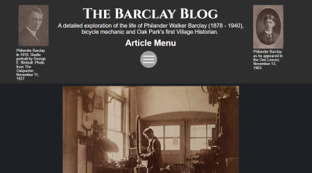 the barclay blog, homepage screenshot