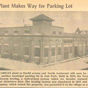 Yaryan Heating Plant Gives Way to Parking Lot